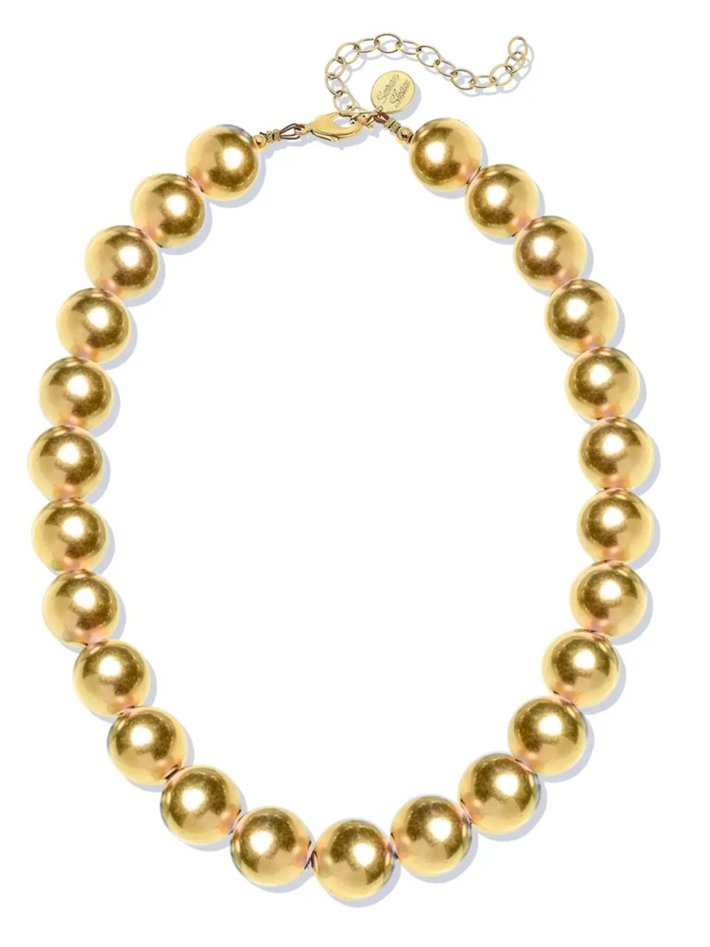 Gold Bead Statement Necklace - Women Jewelry